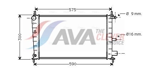 Радиатор, охлаждение двигателя AVA FDA2217