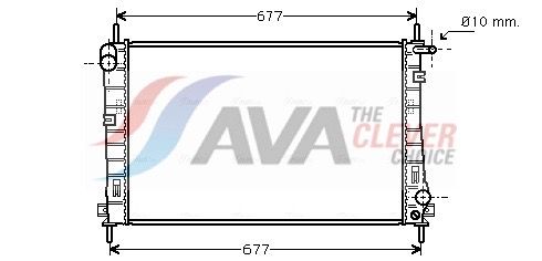 Радиатор, охлаждение двигателя AVA FDA2336