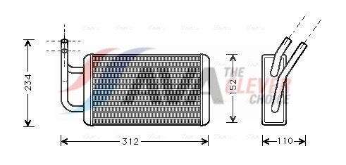 Теплообменник, отопление салона AVA FDA6215
