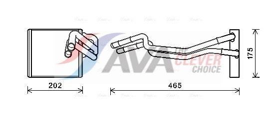 Теплообменник, отопление салона AVA FDA6463