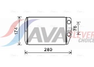Теплообменник, отопление салона AVA FT6410