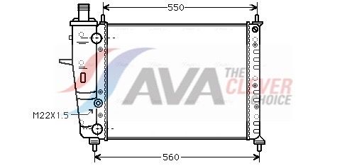 Радиатор, охлаждение двигателя AVA FTA2159
