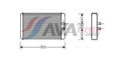 Теплообменник, отопление салона AVA FTA6265