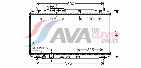 Радиатор, охлаждение двигателя AVA HD2189