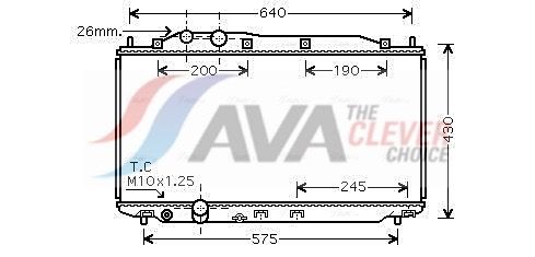 Радиатор, охлаждение двигателя AVA HD2191