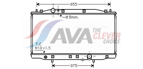 Радиатор, охлаждение двигателя AVA HD2218