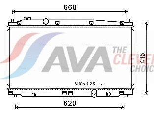 Радиатор, охлаждение двигателя AVA HD2253