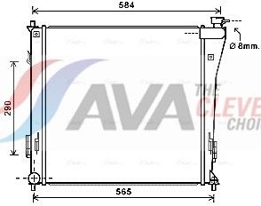 Радиатор, охлаждение двигателя AVA HY2303