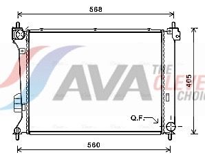Радиатор, охлаждение двигателя AVA HY2309