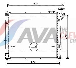 Радиатор, охлаждение двигателя AVA HY2346