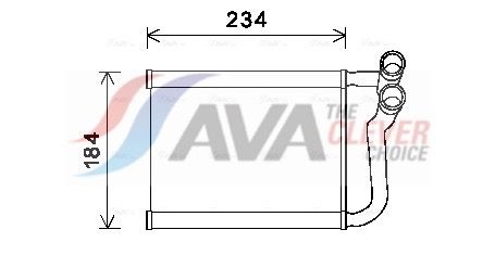 Теплообменник, отопление салона AVA HY6253