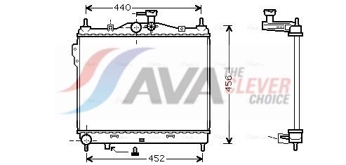 Радиатор, охлаждение двигателя AVA HYA2101