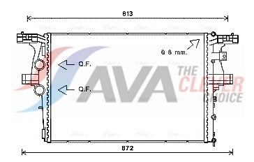 Радиатор, охлаждение двигателя AVA IV2126