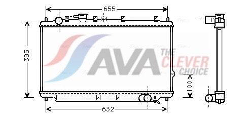 Радиатор, охлаждение двигателя AVA KA2016