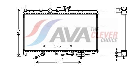 Радиатор, охлаждение двигателя AVA KA2034