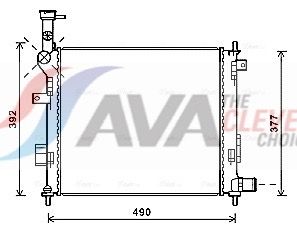 Радиатор, охлаждение двигателя AVA KA2189