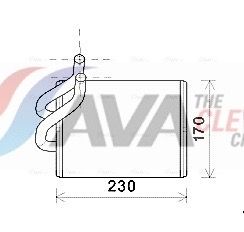 Теплообменник, отопление салона AVA KA6203