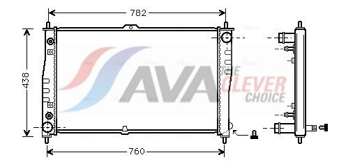 Радиатор, охлаждение двигателя AVA KAA2019