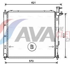 Радиатор, охлаждение двигателя AVA KAA2272