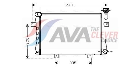 Радиатор, охлаждение двигателя AVA LA2015