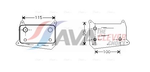 масляный радиатор, двигательное масло AVA MS3318