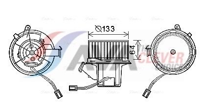 Вентилятор салона AVA MS8629