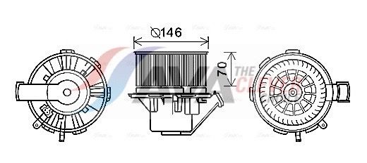 Вентилятор салона AVA MS8648