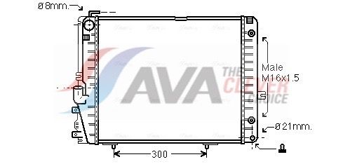 Радиатор, охлаждение двигателя AVA MSA2072
