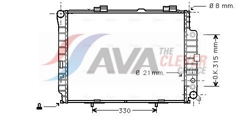 Радиатор, охлаждение двигателя AVA MSA2228