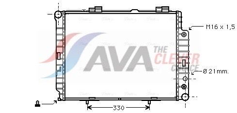 Радиатор, охлаждение двигателя AVA MSA2283