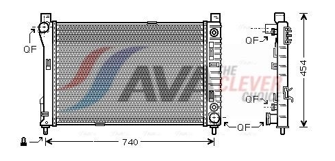 Радиатор, охлаждение двигателя AVA MSA2286