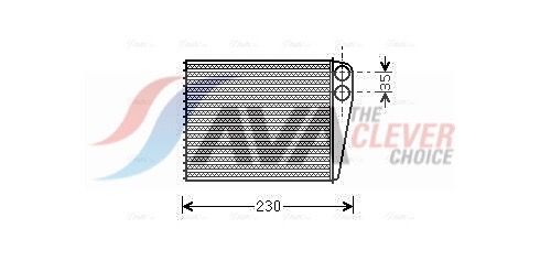 Теплообменник, отопление салона AVA MSA6465