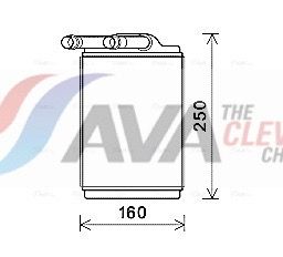 Теплообменник, отопление салона AVA MSA6680