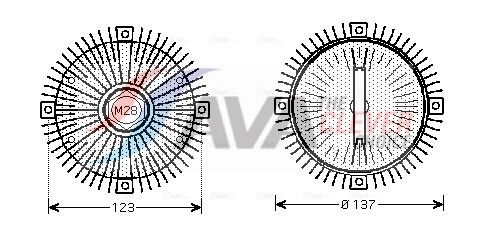 Сцепление, вентилятор радиатора AVA MSC411