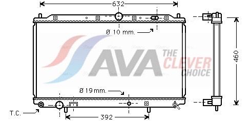 Радиатор, охлаждение двигателя AVA MT2116