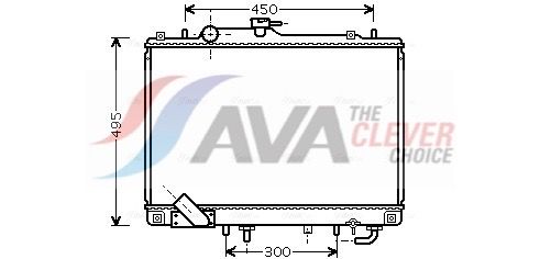 Радиатор, охлаждение двигателя AVA MT2157