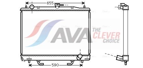 Радиатор, охлаждение двигателя AVA MT2163