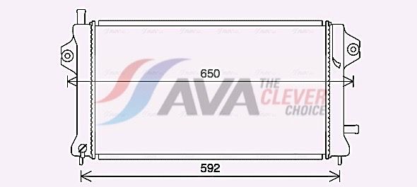 Радиатор, охлаждение двигателя AVA MT2270