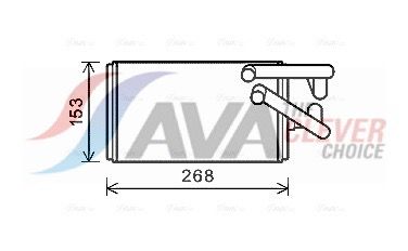 Теплообменник, отопление салона AVA MT6259