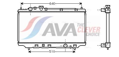 Радиатор, охлаждение двигателя AVA MZ2098