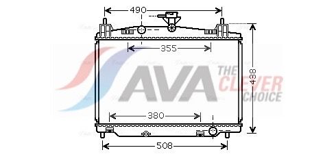 Радиатор, охлаждение двигателя AVA MZ2213