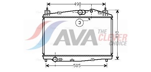 Радиатор, охлаждение двигателя AVA MZ2229