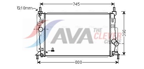 Радиатор, охлаждение двигателя AVA MZ2246