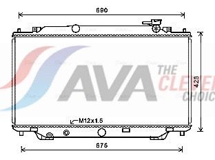 Радиатор, охлаждение двигателя AVA MZ2282