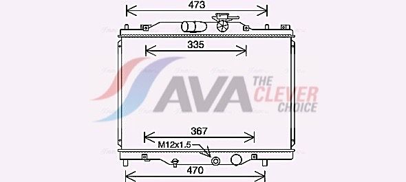 Радиатор, охлаждение двигателя AVA MZ2291