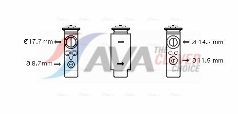 Расширительный клапан, кондиционер AVA OL1412