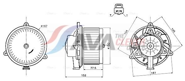 Вентилятор салона AVA OL8752