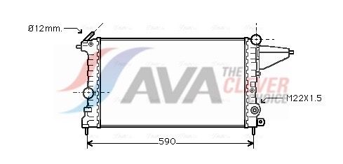 Радиатор, охлаждение двигателя AVA OLA2161