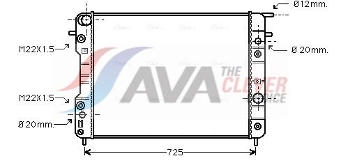 Радиатор, охлаждение двигателя AVA OLA2193
