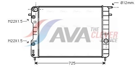 Радиатор, охлаждение двигателя AVA OLA2248